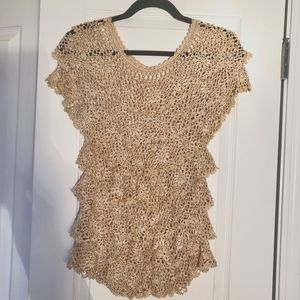 Crochet Knit Tiered Top